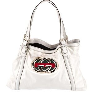 Great GUCCI Medium Britt White Bag